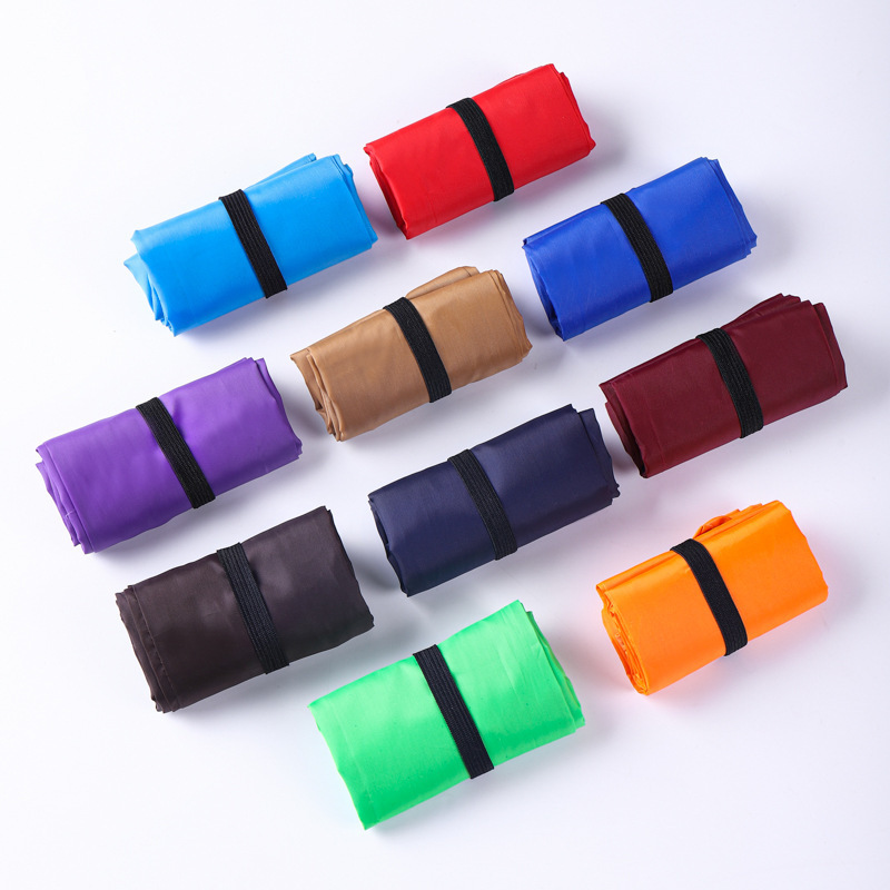Bolsa de compras plegable ecológica grande, bolso de hombro portátil reutilizable para viajes, comestibles, bolsa de comestibles simple de color sólido