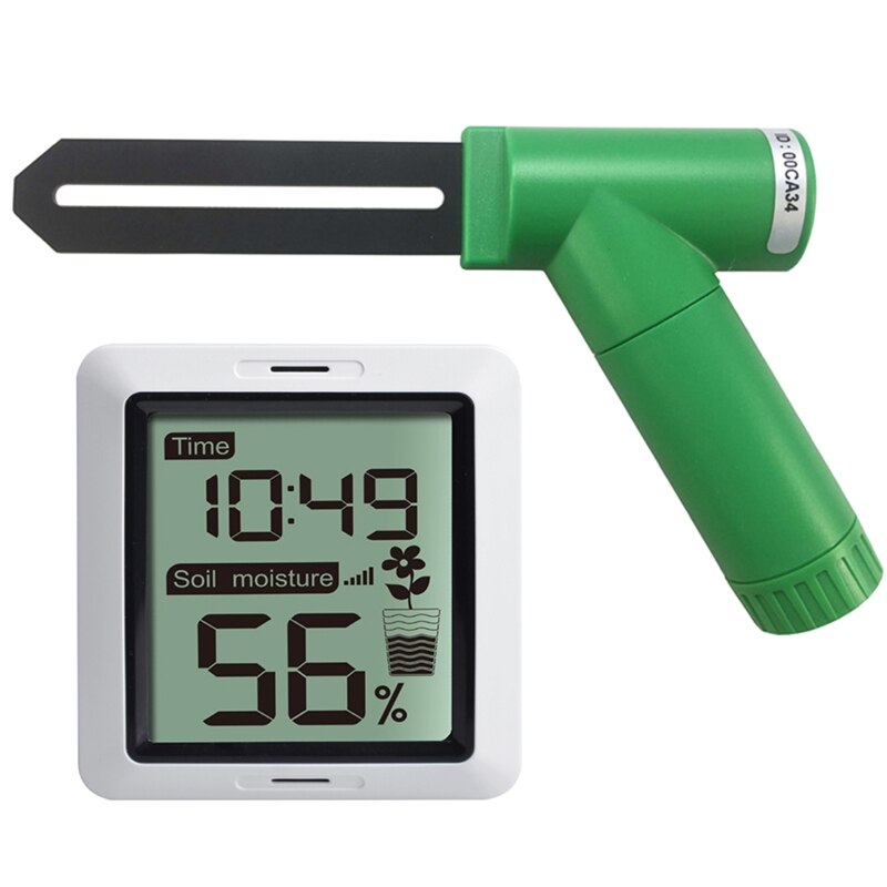 Wireless Soil Moisture Monitor Hygrometer Time with Display Moisture Test Sensor
