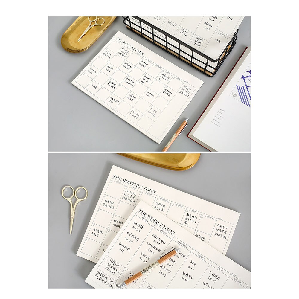 Weekly Daily Planner Notepad Monthly Planning Note Pad,to Do List, Daily Appointment Shopping,Notebook for School Home Office