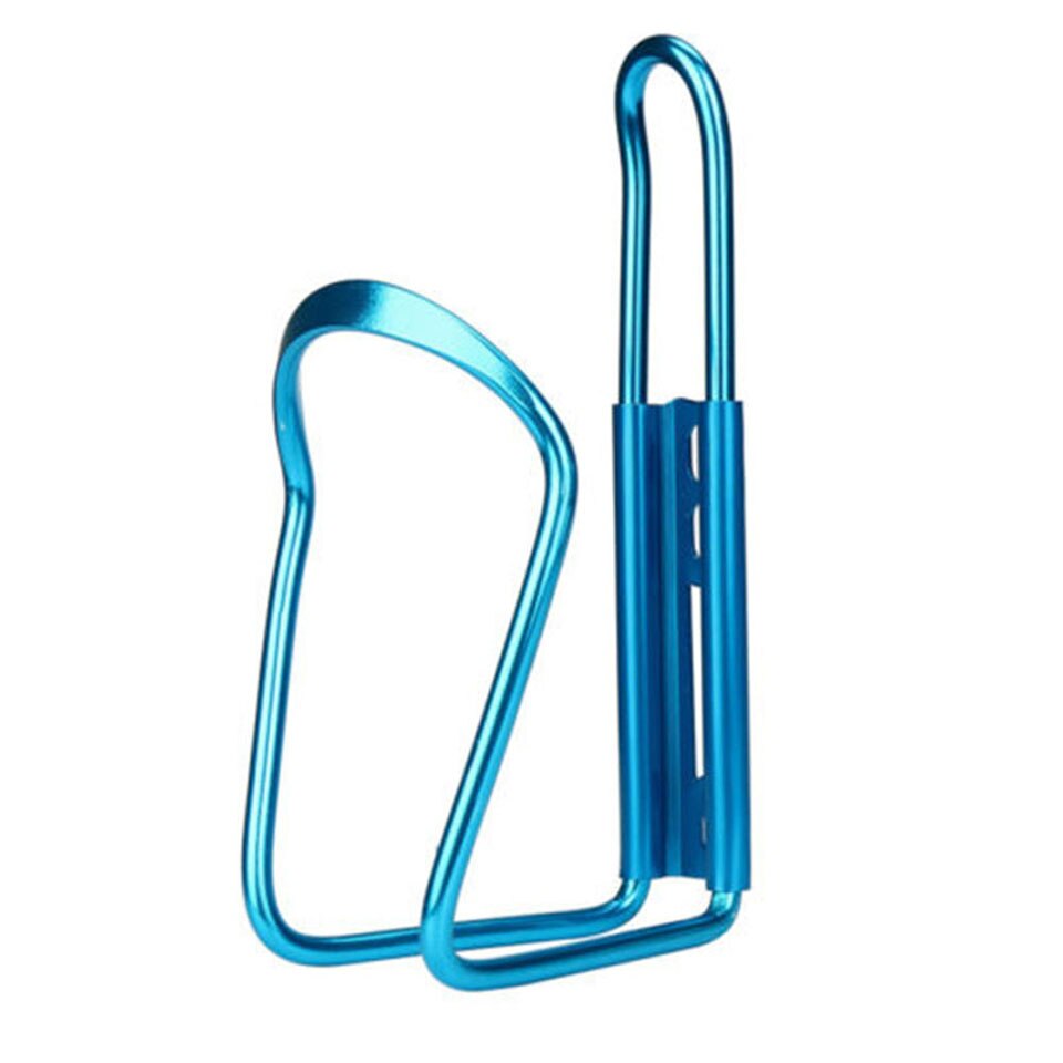 Portabotellas de aleación de aluminio para bicicleta, soporte para botella de agua y bebidas, para bicicleta de montaña, plegable, bisagra con agarre fuerte, novedad: Blue