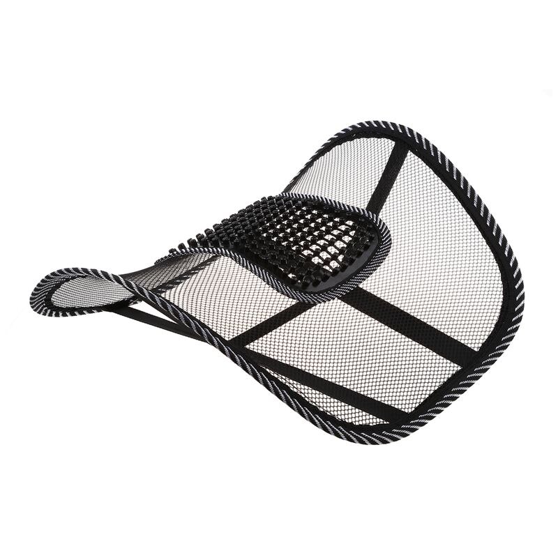 Mesh Back Lumbar Support Massage Beads For Car Seat Chair Massage Cushion