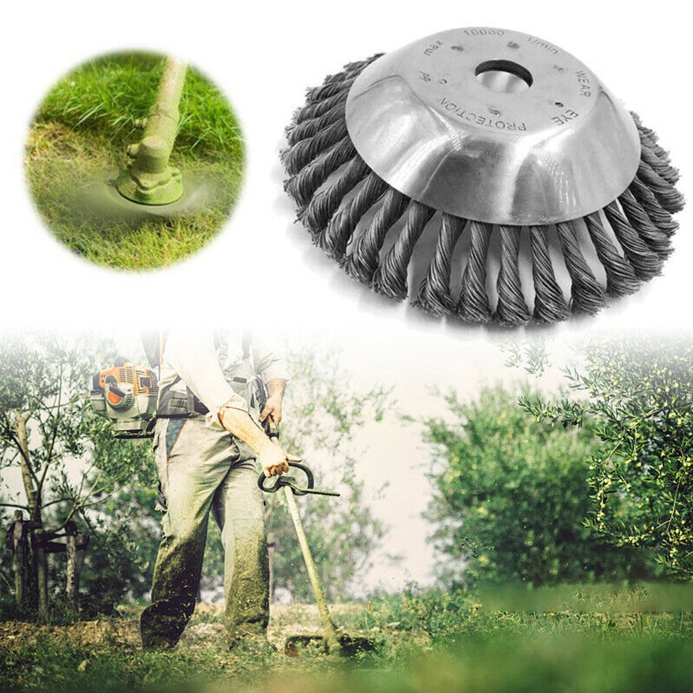 15cm/20cm Bowl Type Twisted Wire Wire Wheel Weeding Machine Supporting Disc Type Twisted Wire Brush Garden Weeding Brush