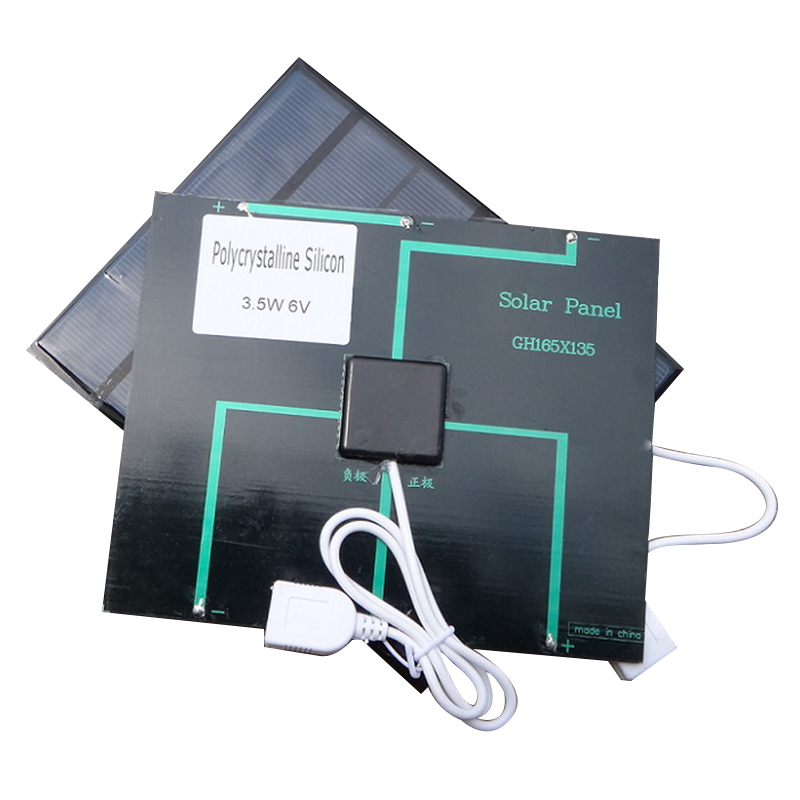 3.5w solcellsladdare för mobiltelefon/mobil powerbank laddare polykristallin solpanelladdare usb