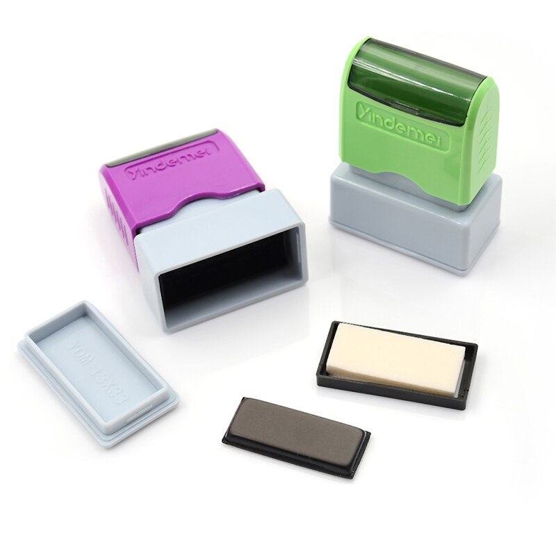 Self-Inking Rubber Stamp Colors Oil Based Craft Ink Pad Rubber Stamps For Fabric Wood Paper Wedding DIY Craft SD&HI
