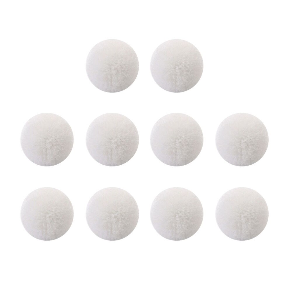 50pcs 2cm BRICOLAGE Boules En Peluche Simulation Cire Porte-clés Sac Pendentif BRICOLAGE Matériaux (Blanc)