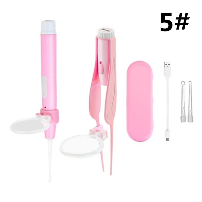 Rechargeable 1set Ear Safe Visible Moderate Painless Ear Cleaner Earwax Removal Tool Earpick: TypeA-5