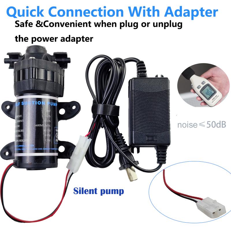 Ro 24v vattenbooster tyst pump omvänd osmos vattensystem tryckökningspump