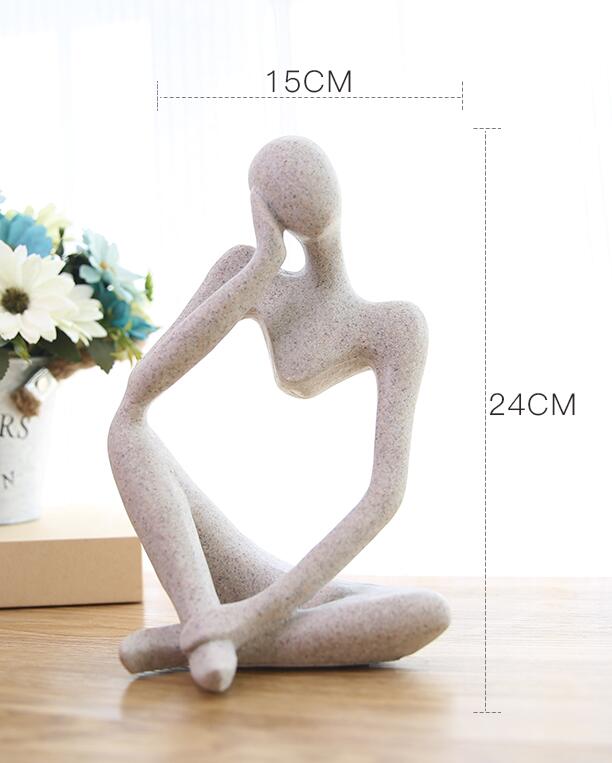 [MGT] Abstract Character Decoration North European Home Ornament Drawing Room Office Sandstone Decor statue Sculpture: 6