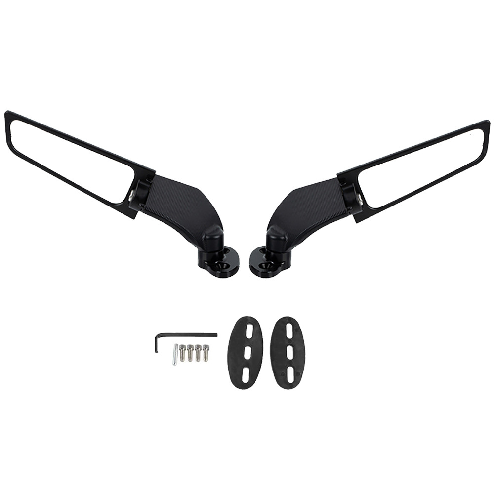 Specchietto retrovisore fisso per Kawasaki ZX10R ZX9R ZX7R ZX6R ZX636 ZX12R ZX14R specchietto retrovisore competitivo per moto retromarcia: Default Title