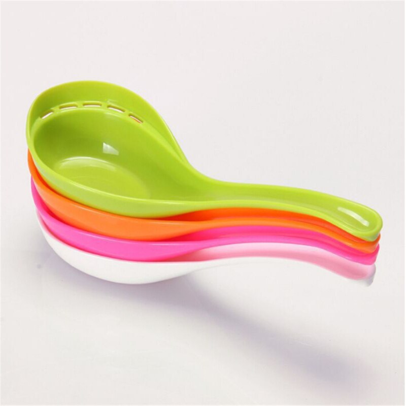 Long-Handle Dual-Use Side Leaky Soup Spoon Serving Soup Filtering Large Spoon Kitchen Tableware Spoon Flatware