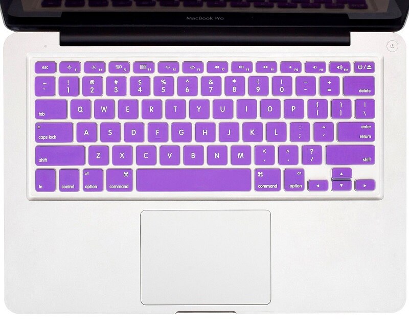 Siliconen Toetsenbord Cover Voor Apple Macbook pro 13 "13.3'' A1278 Unibody MC700 MC724 tot late 13.3 inch ONS: purple