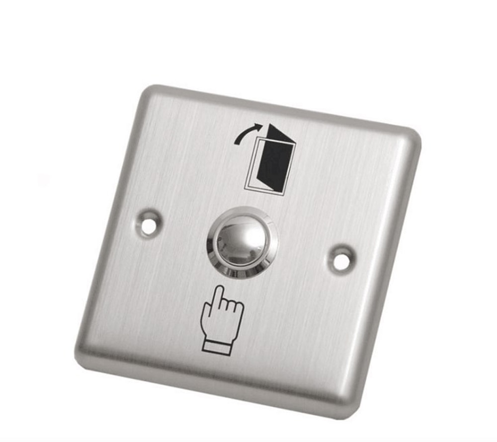 Small Stainless Steel Switch Access Control Exit Push Release Button For Door Home Security