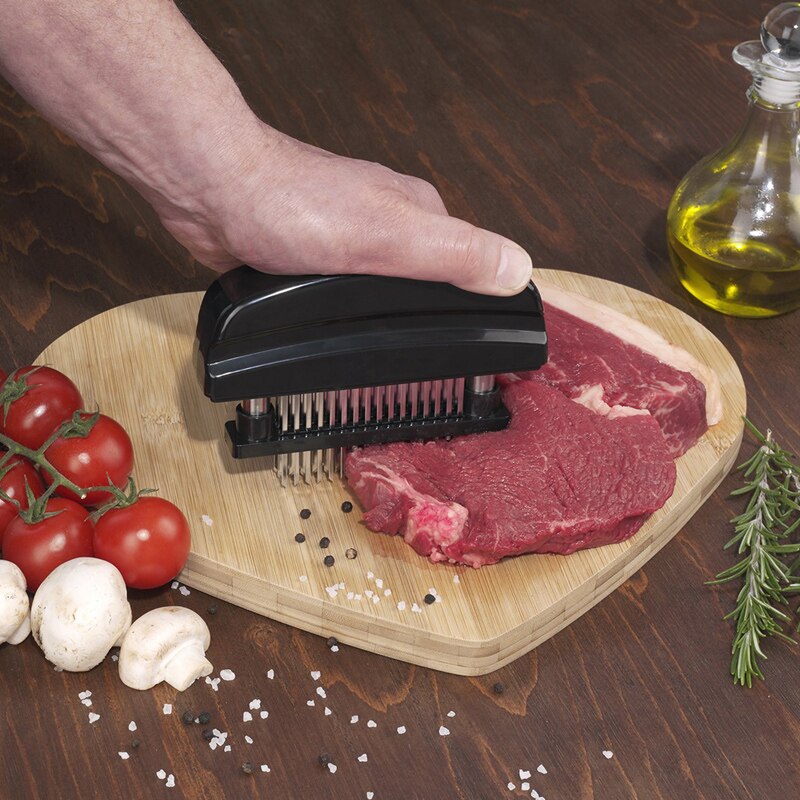 48 Blade Rvs Tenderizer Professionele Steak Kip Varkensvlees Tenderizer Keuken Tool Met Veiligheidsslot