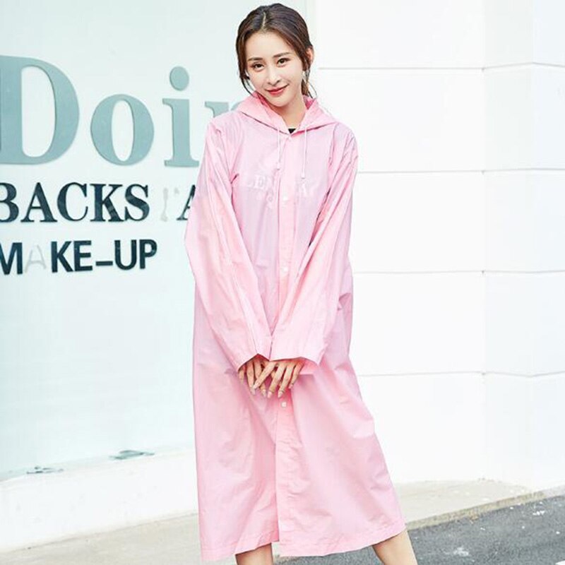 EVA Transparent Raincoat Women Clear Waterproof Rain Coat Women for Rain Cloak Jacket Female Poncho Raincoats Yellow Rainwear