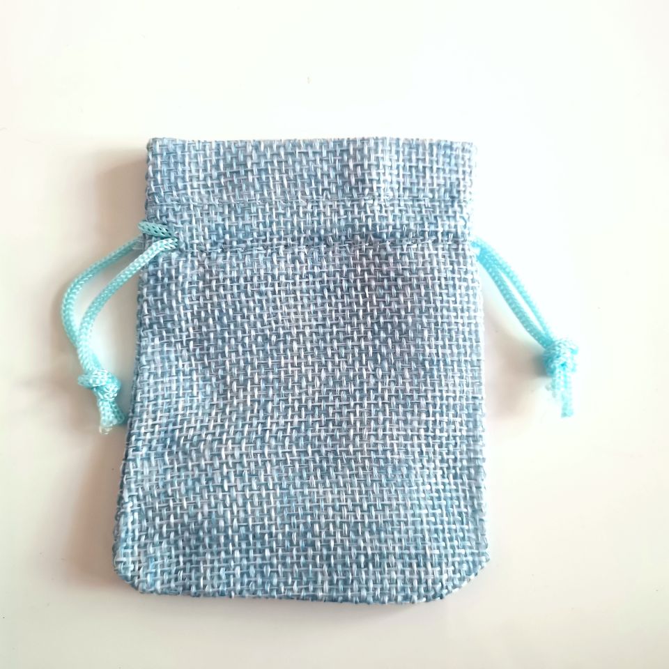 50pcs Small Natural Bags jewelry packing bags Jute Linen Drawstring Pouch Bag Handmade Wedding Party Jewelry Bags: 10x14cm / Blue