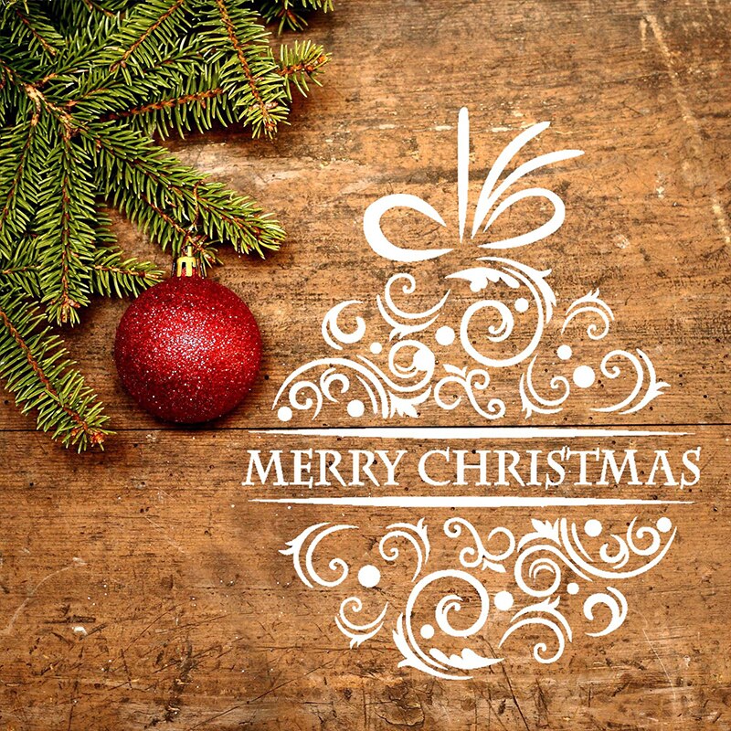 Plantillas de capas para álbum de recortes, plantilla decorativa para colorear, Feliz Navidad, copo de nieve, bricolaje, 8 unids/set por Set