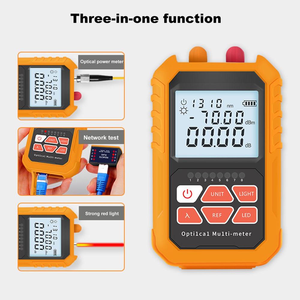 Mini 4 In 1 Visual Fault Locator Netwerkkabel Test Glasvezel Tester 5Km 15Km Vfl Multifunctionele Optische power Meter