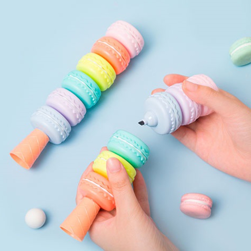 Mini rotulador para pintar Macaron, 6 piezas, 3mm, punta ancha de cincel, juego de rotuladores, novedad de 2022