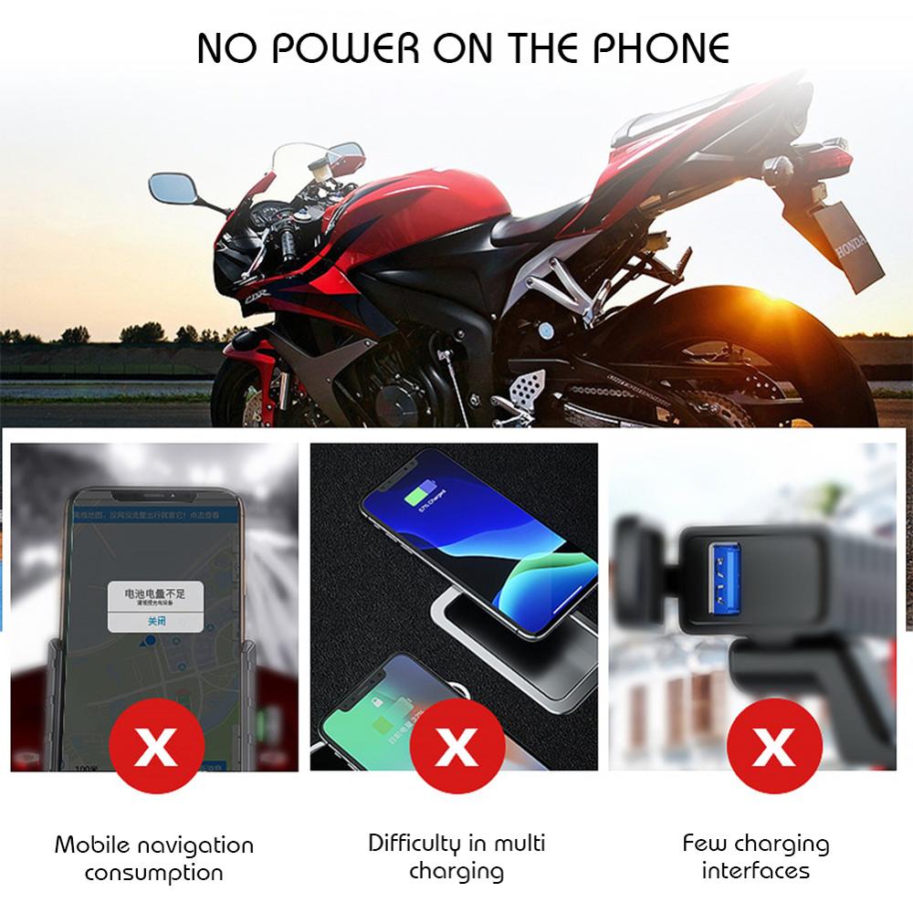 Motorcykel usb laddare voltmeter skoter 12v universal vattentät char sae uttag mobiltelefon typ c port