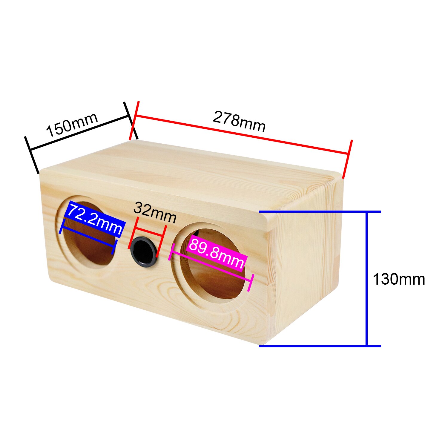 GHXAMP Wooden Speakers Box 3 Inch 90mm Full Rnage Speaker Shell Empty Body For 2.0 Hifi Home Theate Round Loudspeaker Case 1PC