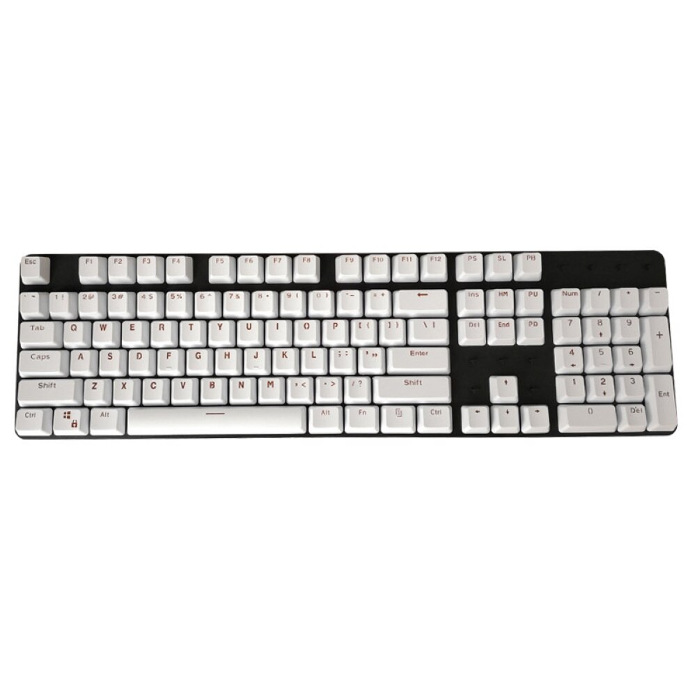 104 Stks/set Pbt Universele Backlit Key Cap Keycaps Voor Cherry Mechanische Toetsenbord Computer Randapparatuur Pbt Keycaps Voor Toetsenbord: WHITE