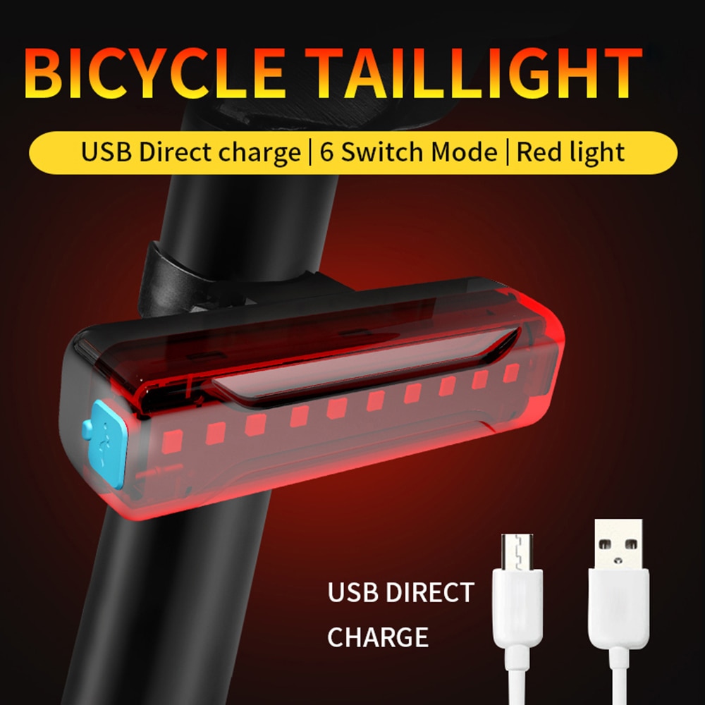 Fiets Licht 2600Mah Fiets Fietsen Waterdichte Achterlicht 9 Led Super Licht Met Usb Oplaadbare Veiligheid Night Rijden Achterlicht