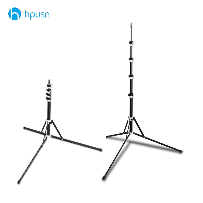 HPUSN B5 Collapsible 210cm Light Stand 6.9ft Metal Portable Foldable Tripod 5 section Boom Arm for Studio Flash Light Load 3KG