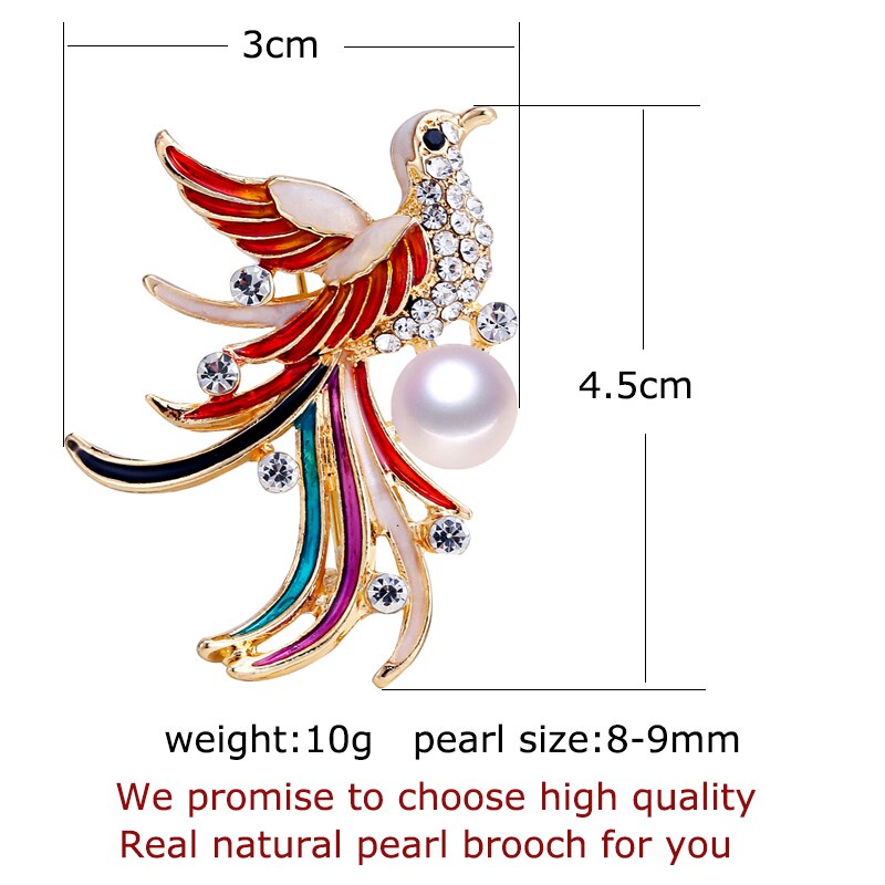 ZHBORUINI Nuova Perla Spilla Phoenix Pearl Seno Spille D&#39;acqua Dolce Naturale Dei Monili Della Perla Per Le Donne di Stile Cinese Accessorie Regalo Spille