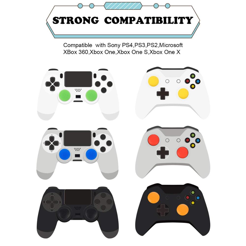 8pcs Gamepad Antislip Thumb Stick Grips Thumbsticks Joystick Cap For PS4/PS3/Switch Pro/Xbox one/360/Wii U/PS2 Controlle