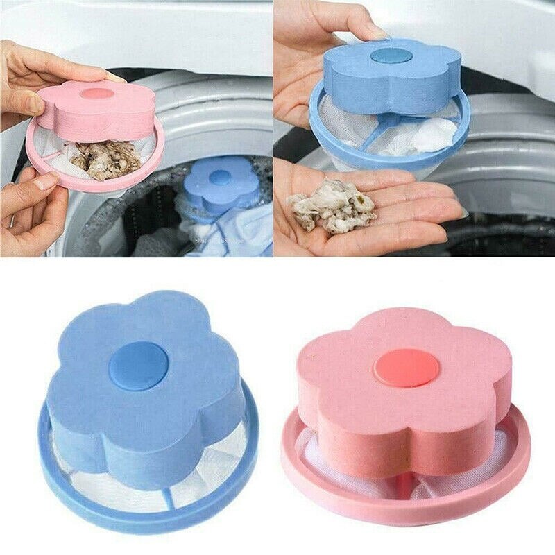 2pcs Floating Pet Fur Catcher Laundry Lint Pet Hair Remover for Washing Machine Reusable Pet Bag Household Tools
