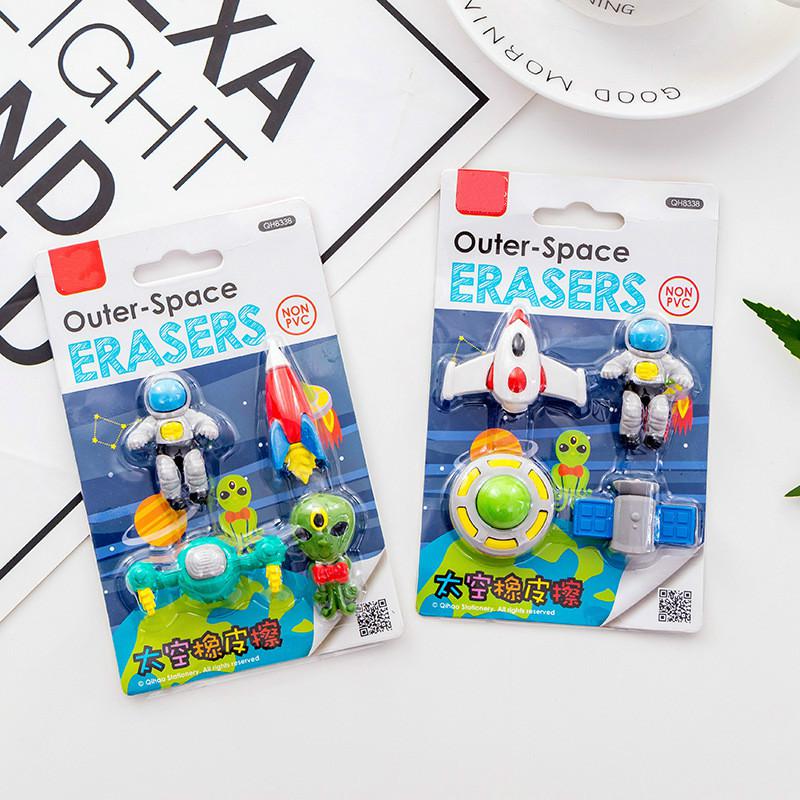 Gomme en forme de vaisseau spatial Kawaii, gomme fantastique, papeterie promotionnel pour élèves du primaire, outil d&#39;écriture en caoutchouc: Default Title