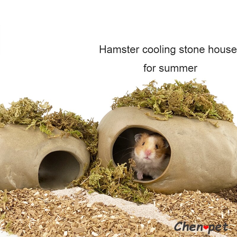 Hamster Koeling Steen Huis Voor Zomer Kleine Pet Onderdak Huis Slapen Cave Voor Cavia Chinchilla Keramiek Rat Kooi