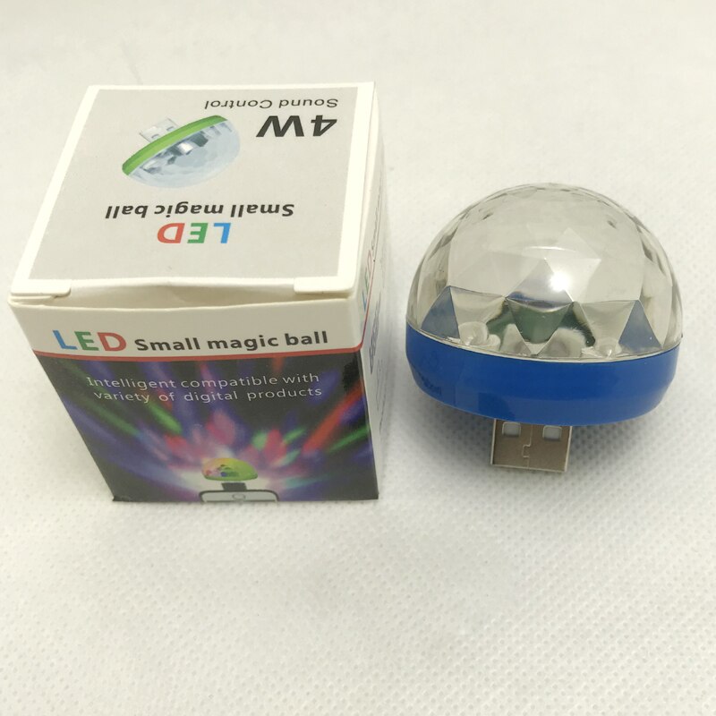 LED party light USB RGB Mini voice control party lights stage lights Halloween party Glowing balls disco light DJ carnaval: Blue