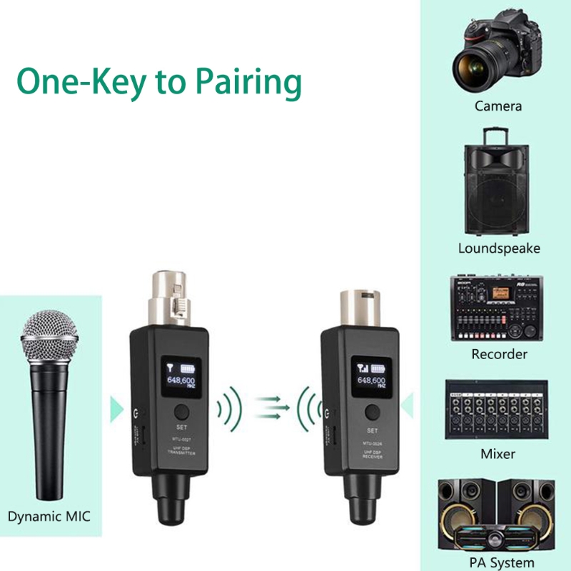 Zender Voor Dynamische Microfoon Of Di/Xlr Output Apparaten Met Power Indicatie Receiver Voor Speakers Of Pa Systeem/opname