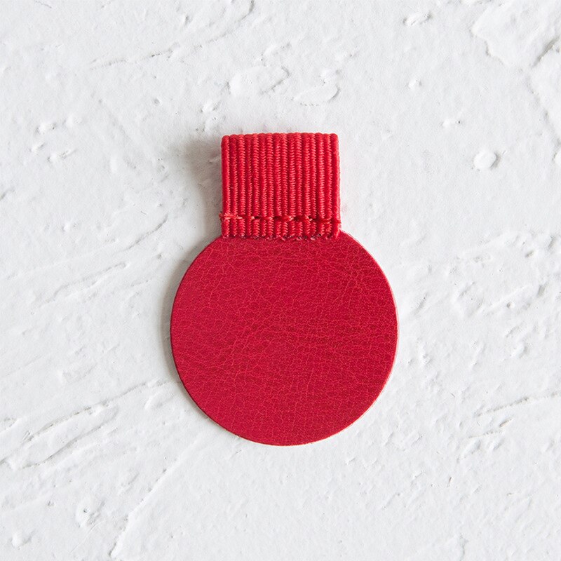1Pcs Leather Pen Holder,Self-Adhesive Pen Clips,Pencil Elastic Loop For Notebooks Journals: Round red