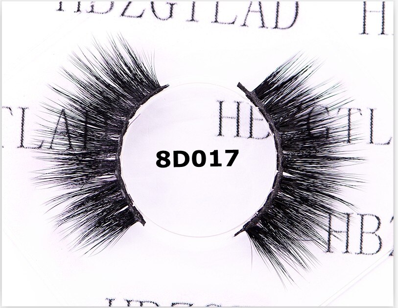 1 Pair 25mm Lashes 6D Faux Mink Hair False Eyelashes Fluffy Wispies Dramatic Long Lashes Handmade Eyelashes Eye Makeup Tool: 8D017