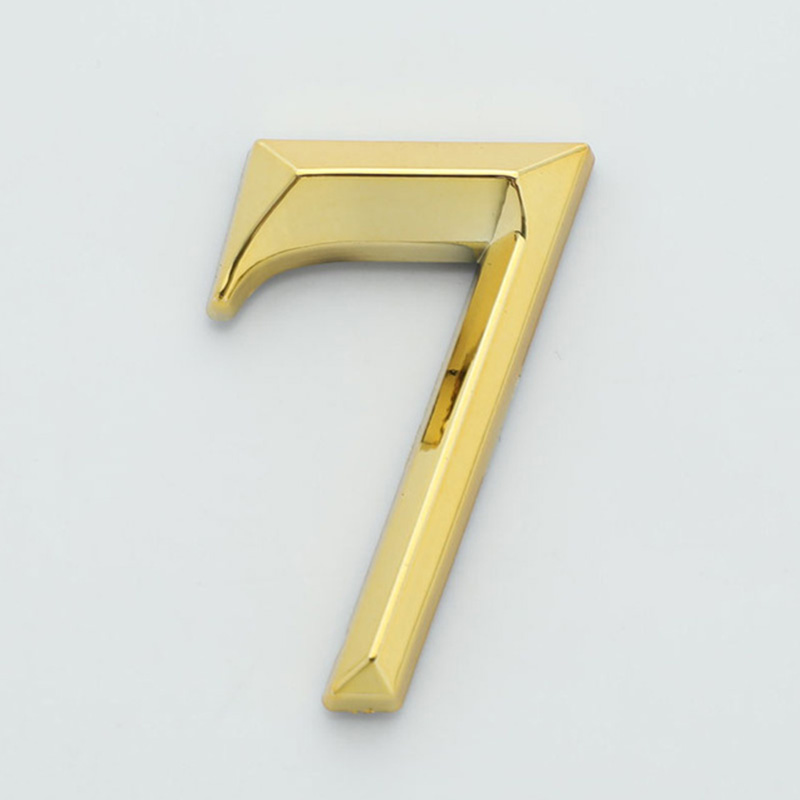 1 pz 3d oro autoadesivo numero di porta segno numero cifra appartamento Hotel ufficio porta indirizzo numero di strada adesivi targa segno: Grigio scuro