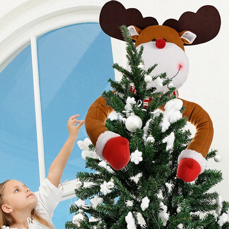 Kerstversiering Kerstboom Knuffel Boom Top Cartoon Kerstboom Top Decoratie Oude Man Knuffel Boom