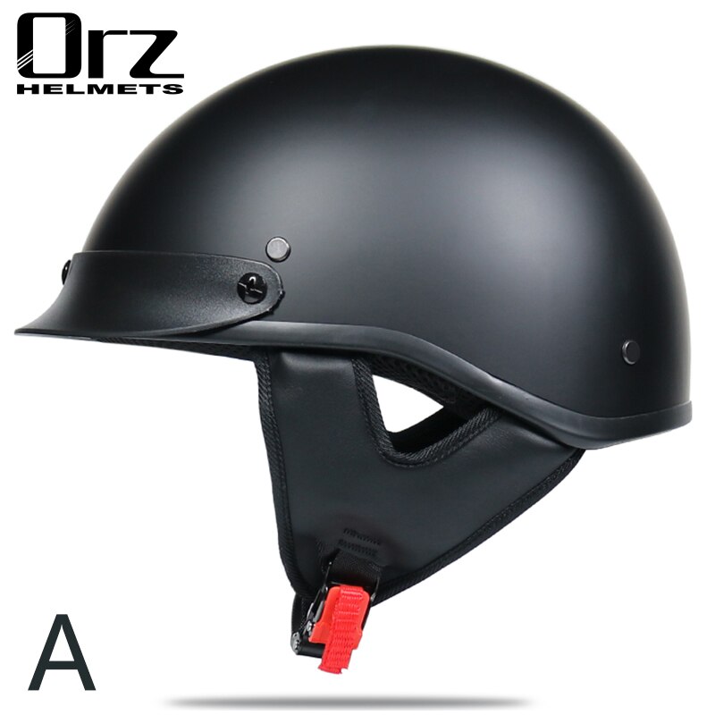 Retro and Vintage Half Open Face DOT Approved Motorcycle Helmet for Man and Woman: a3 / M