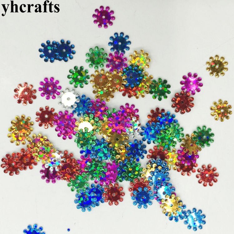 20gram/Lot.15 different shape flower sequins Craft material Kindergarten arts and crafts DIY toys beads toys