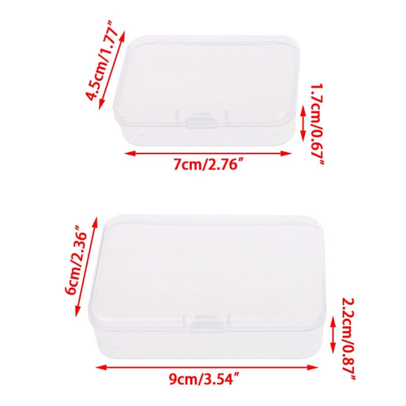 Small Transparent Plastic Storage Boxs Clear Square Multipurpose Display Case