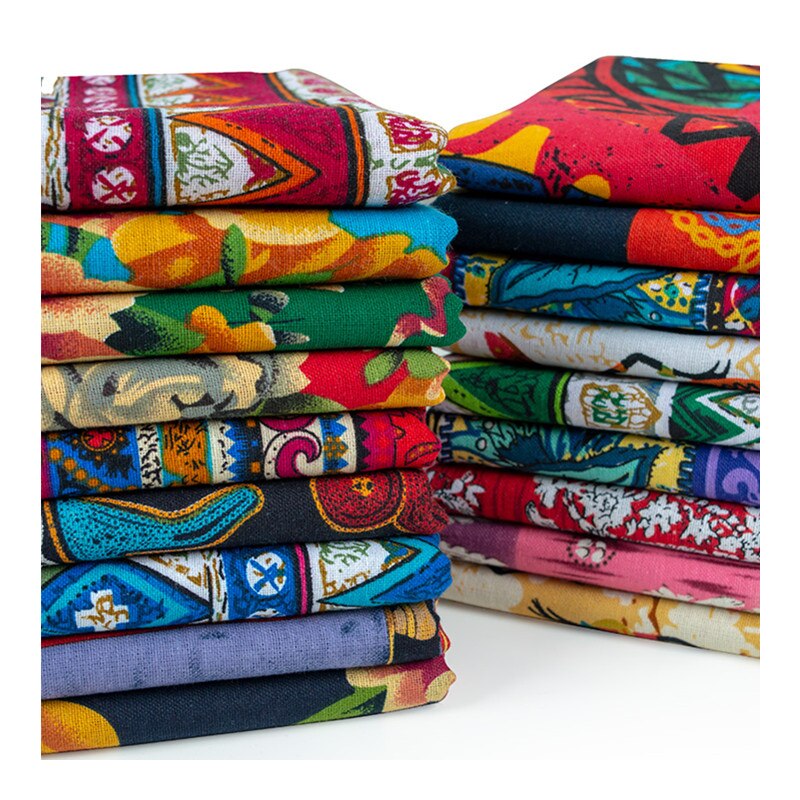 Boheme stof trykt bomuld linned tøj stof afrikansk stof sydøst asiatisk retro håndlavet diy dug patchwork
