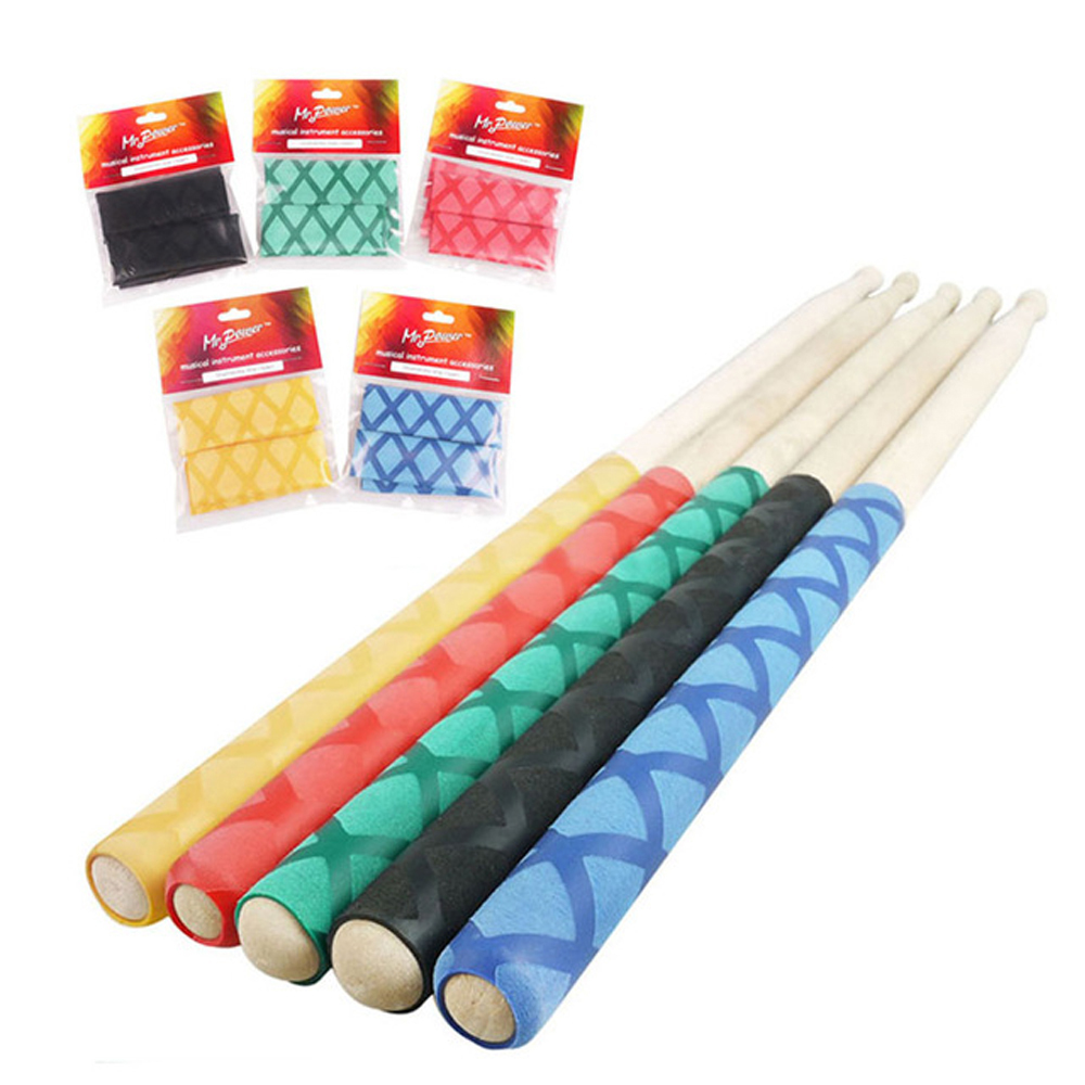 Drum Stick Grips Anti-slip Drumsticks Grip Soft Tip For Drummer Musical Instrument Sweat Absorbed Drum Sticks 350 E