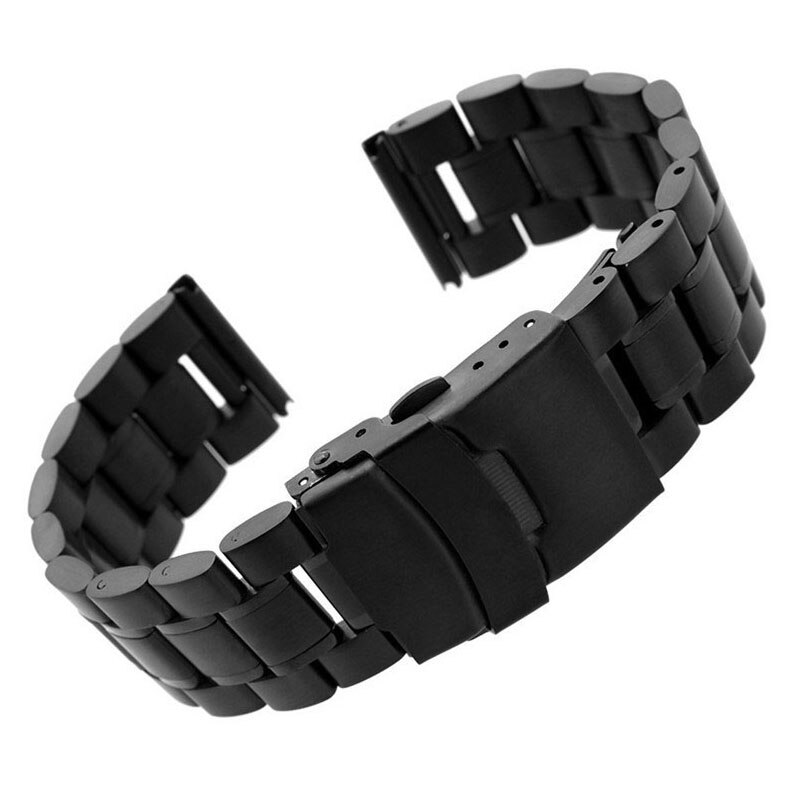 5 rækker urrem 18mm 20mm 22mm 24mm erstatningsurrem i rustfrit stål dobbeltlås spændebånd armbåndsbæltearmbånd