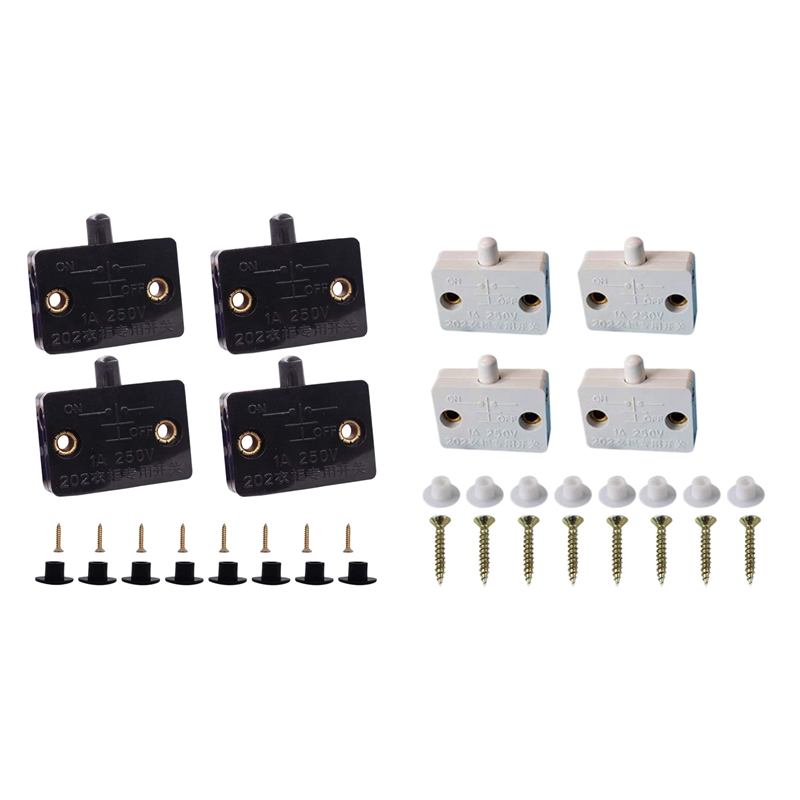 4 Pcs Kastdeur Schakelaar Kast Lamp Schakelaar Lades Open Op Close Deur Toepassing Op 12V 24V 110V