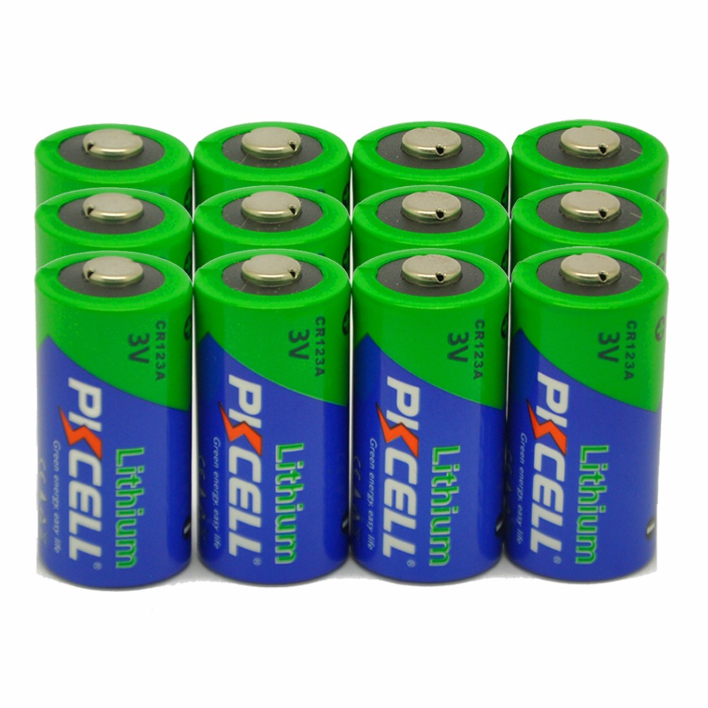 12 x pkcell cr123a lithium batterij cr123 cr 123 cr17335 123A CR17345 16340 2/3A 3 V Li-MnO2 Foto Batterij Batterijen voor Carmera