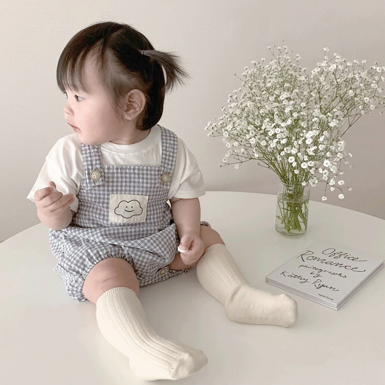 Vêtements pour -né, pantalon à bretelles pour bébé, à carreaux, pour garçon et fille, pour été, 7891,