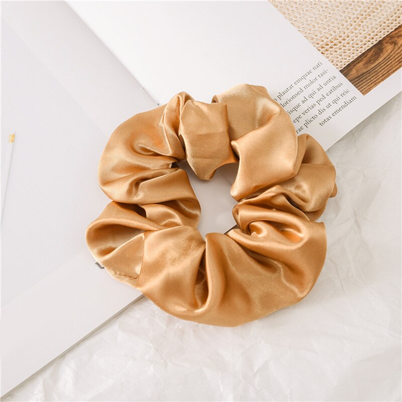 Women Satin Silk Hair Tie Elastic Scrunchies Ponytail Holder Hair Rope Rings Christmas Hair Accessories: 5