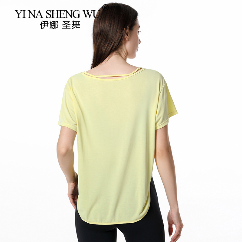 Zomer Yoga Kleding Blouse Losse En Dunne Korte Mouwen Sport T-shirt Dunne Gedeelte Ademend Grote Size Yoga Fitness Kleding