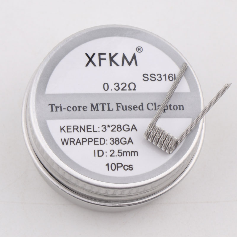 XFKM nuove bobine prefabbricate Superfine MTL fai-da-te Ni80/A1/SS316L clapton fuso premade per atomizzatori manta mtl RTA: Mtl-3-28-38-316